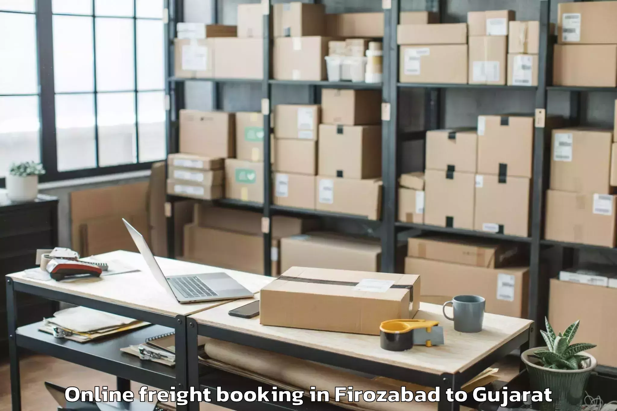 Trusted Firozabad to Palanpur Online Freight Booking